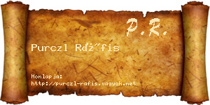 Purczl Ráfis névjegykártya